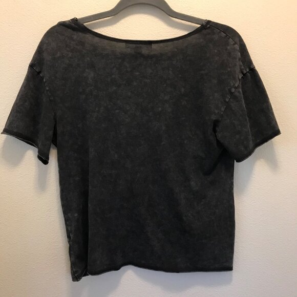 Treasure & Bond Women's Modal Cotton Rolled Hem Crop T-Shirt Size S Beach Casual - Picture 4 of 8